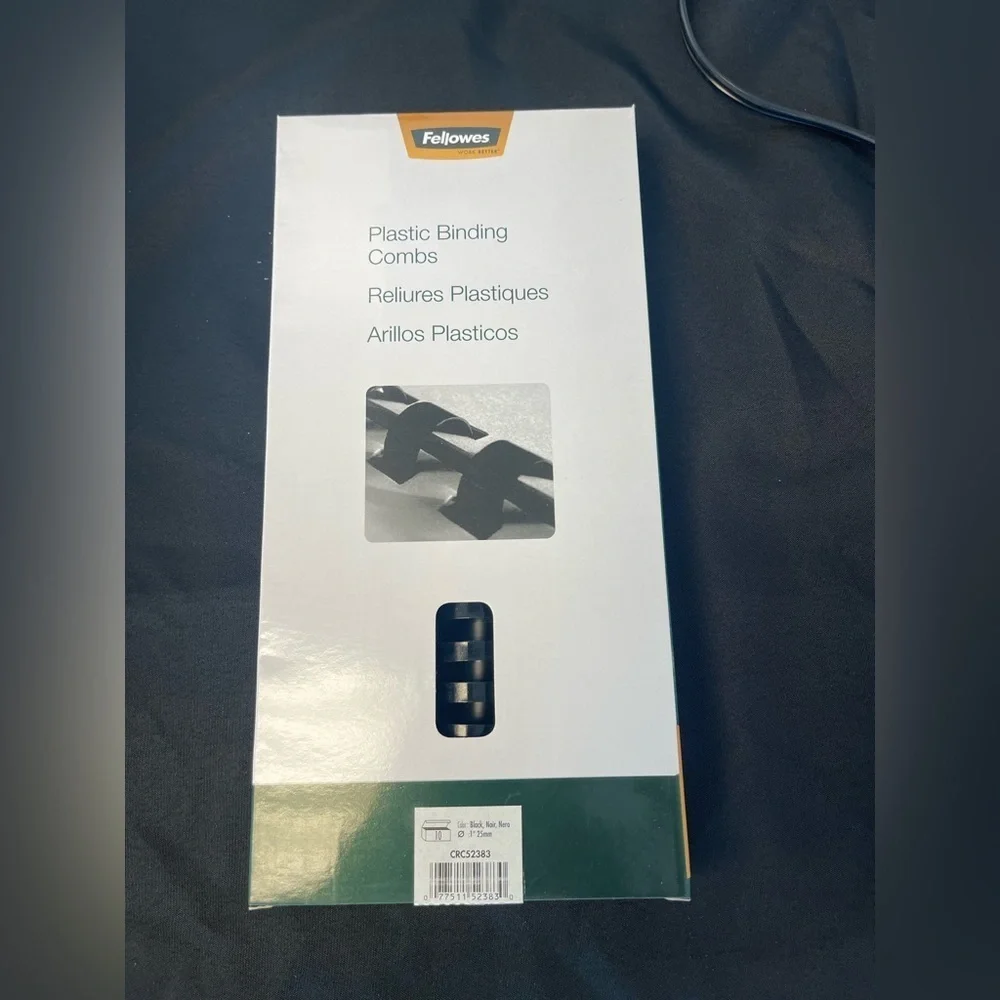 Black Plastic Binding Combs, 10 Pack